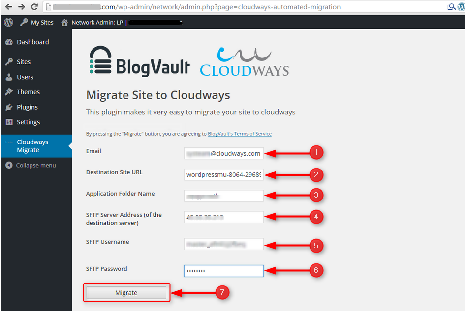 Cloudways - migrator plugin